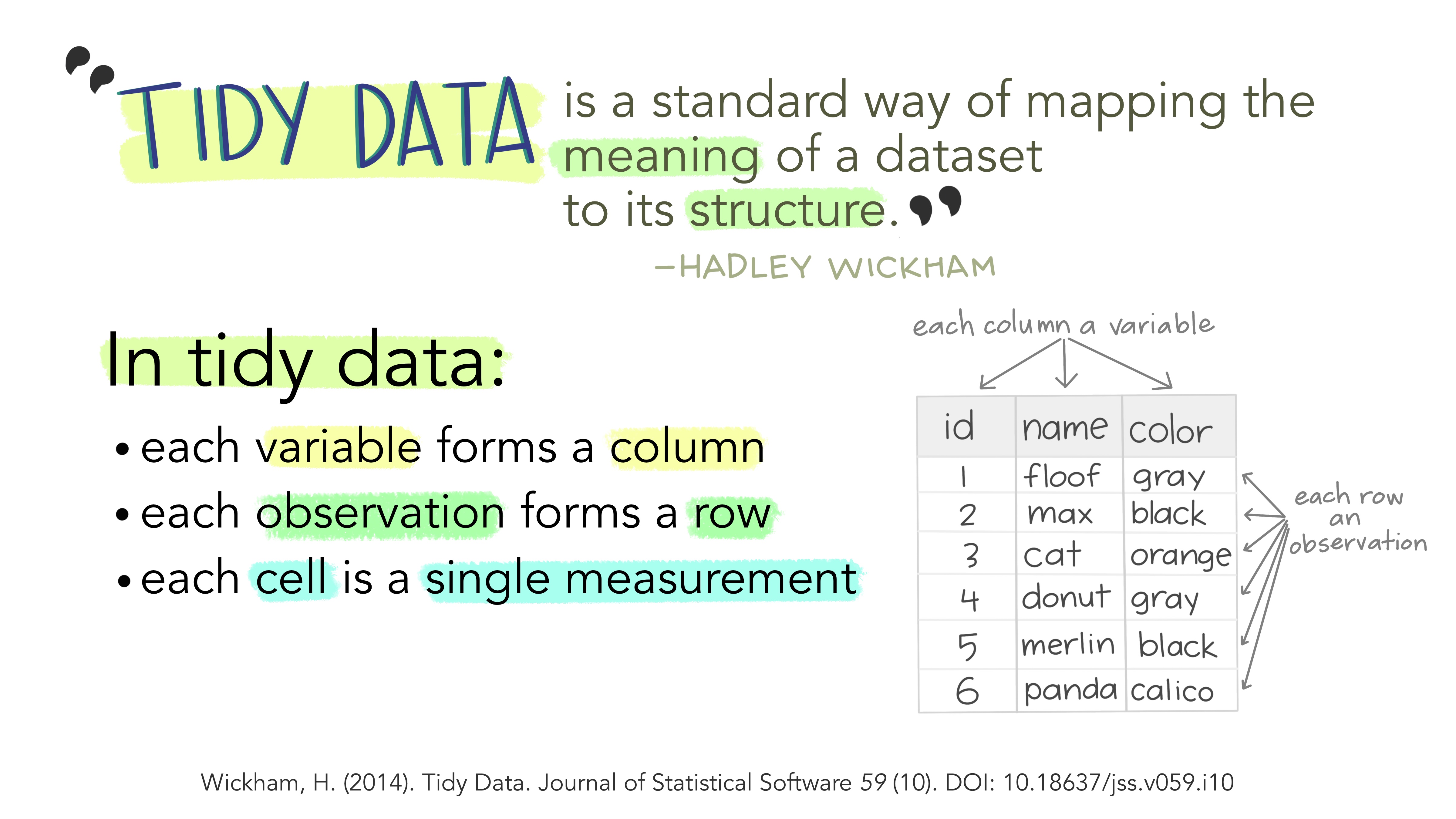 Tidy data cartoon