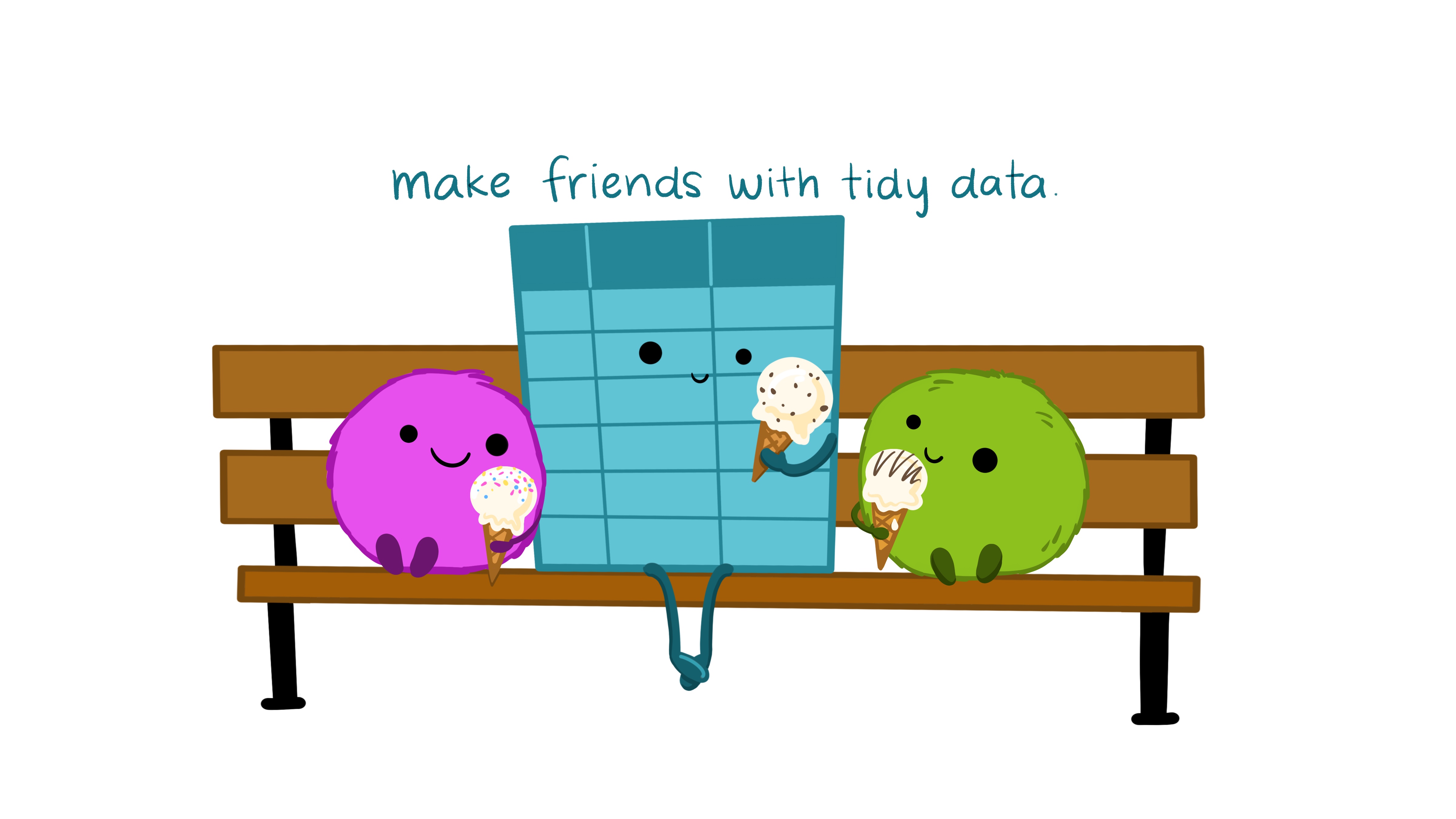 Tidy data cartoon